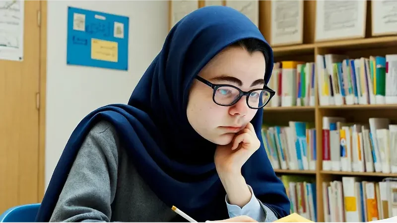 Leonardo Kino XL Create an image of an Iranian student in an e 0 e1737394781142
