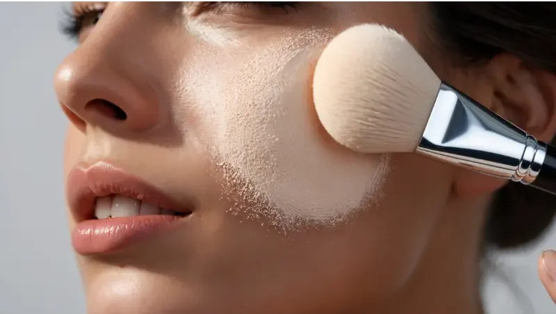 Leonardo Phoenix 10 Closeup image of a woman applying face pow 0 e1737047583179