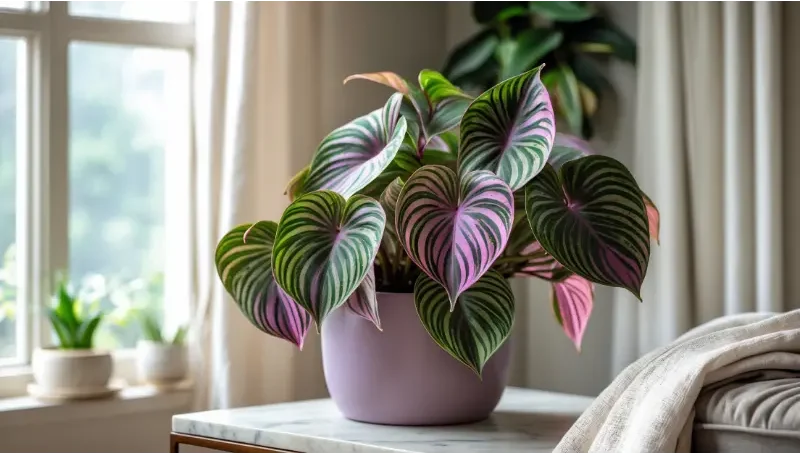 Leonardo Phoenix 10 Create an image of a Calathea plant in a c 0 e1737115967319