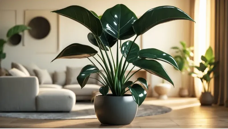 Leonardo Phoenix 10 Create an image of a Ficus elastica Rubber 0 e1737115551992