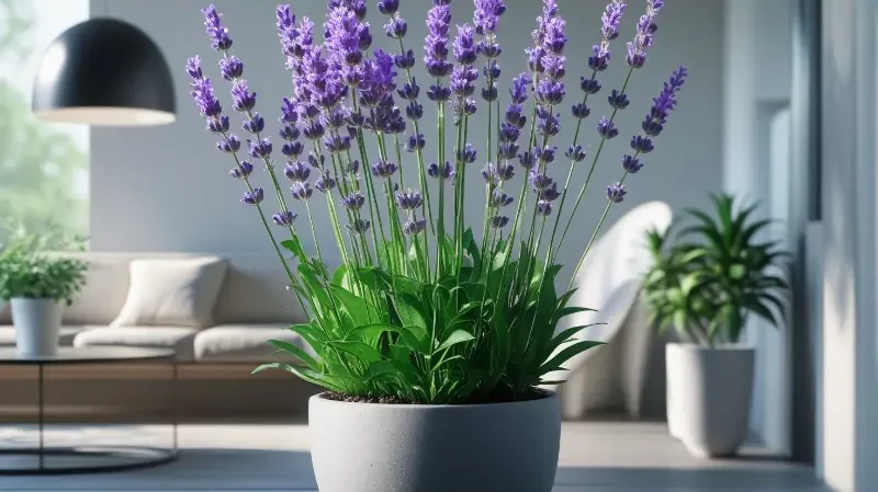 Leonardo Phoenix 10 The image depicts a beautiful pot of laven 0 e1737932334830
